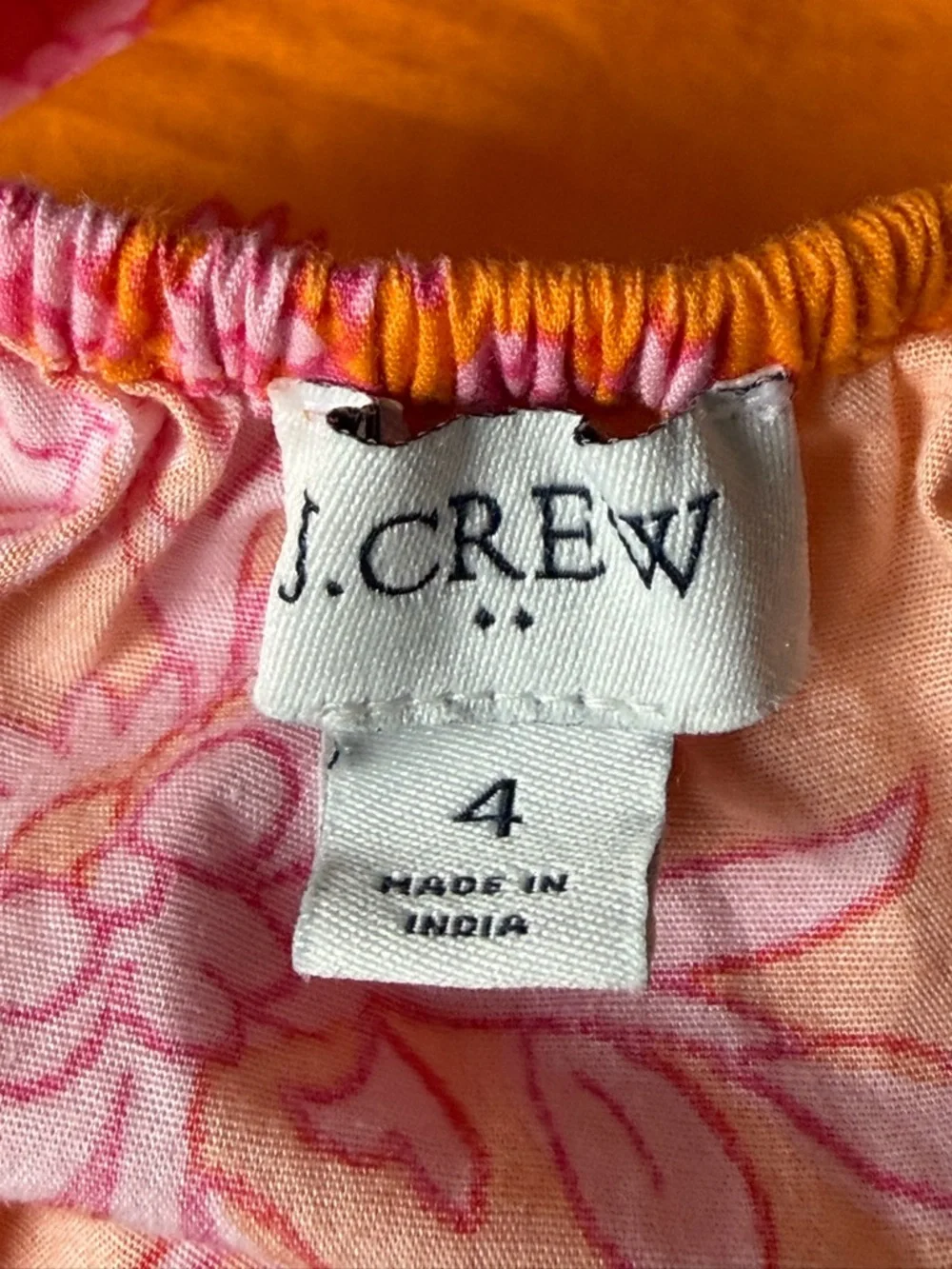 J. Crew Women's Orange Floral Tiered Mini Dress Size 4 - 54954